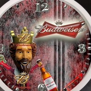 King of beer led lights clock